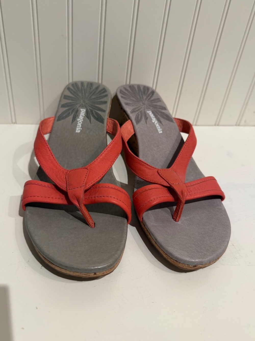 Patagonia Coral Leather Thong Sandals